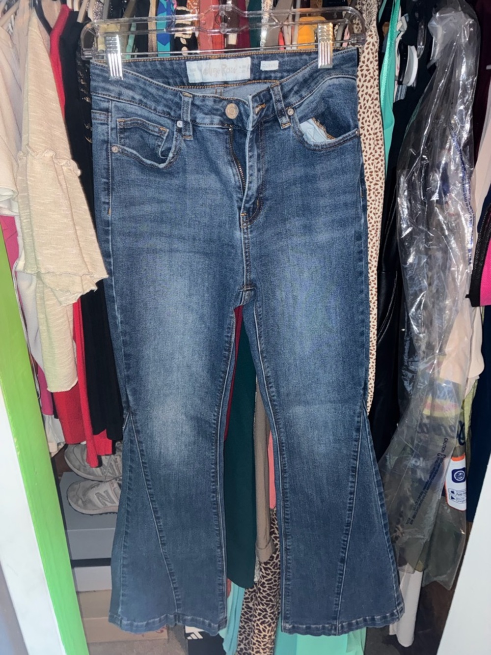 Indigo Rein Mid-Rise Blue Flare Jeans - Picture 2 of 4